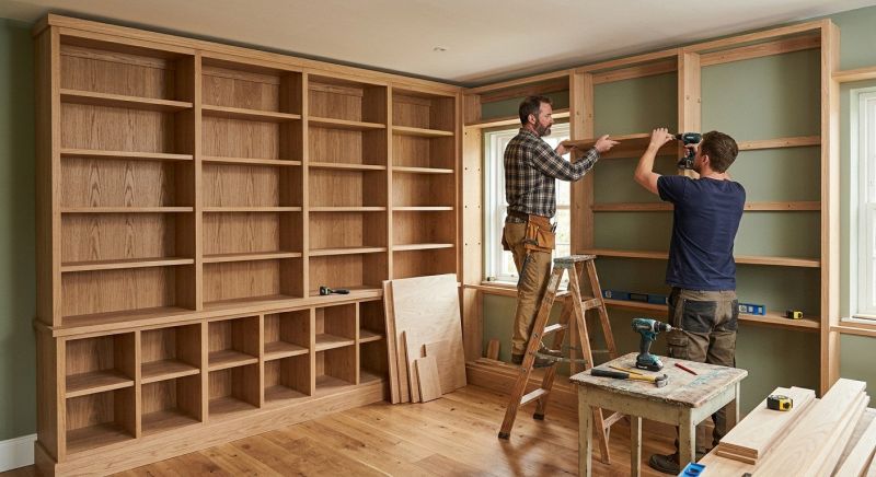 Custom Bookshelves Installation in Woodbridge, VA