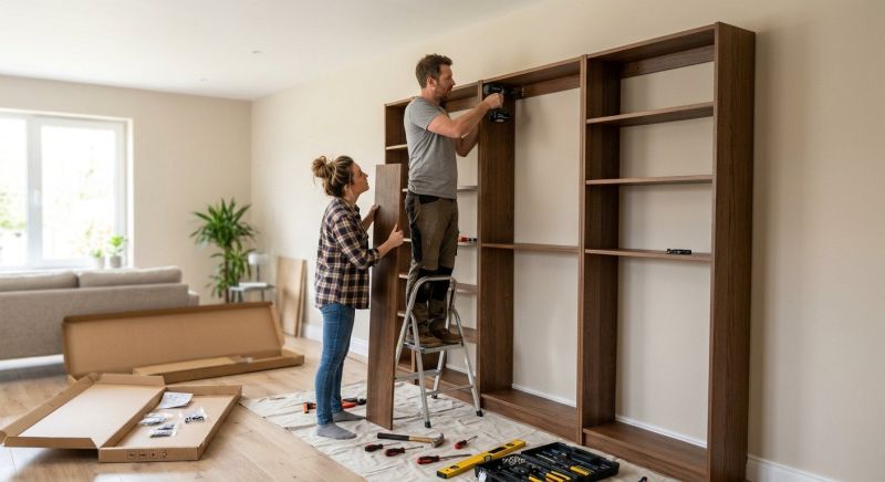 Custom Bookshelves Installation in Fairfax, VA