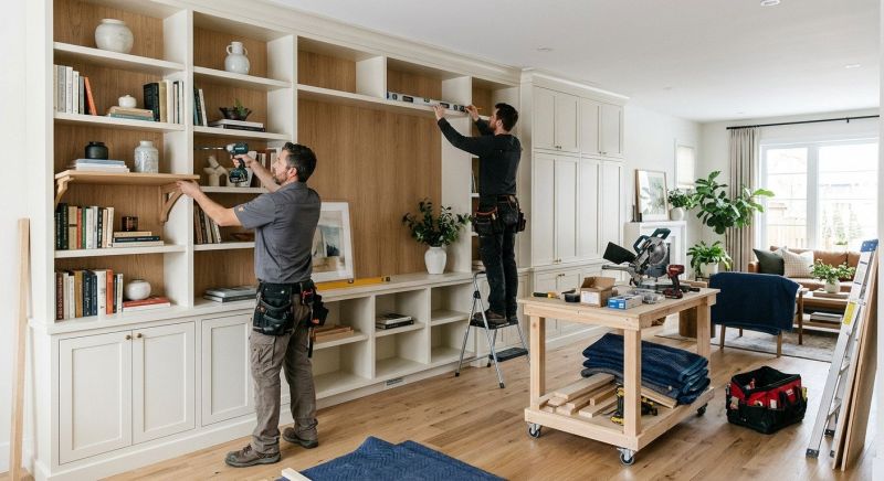 Mudroom Shelving Installation in Durham, NC